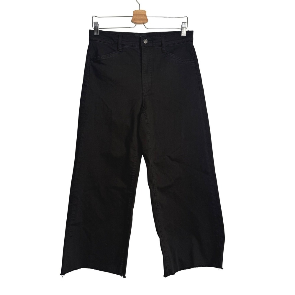 Favorite Daughter The Mischa Jeans Women 29 Black Super High Rise Wide Leg Ankle